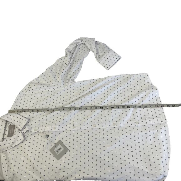 New Mens Hickey Freeman Long Sleeve Button Up Shirt Size Medium White NWT - Picture 5 of 8